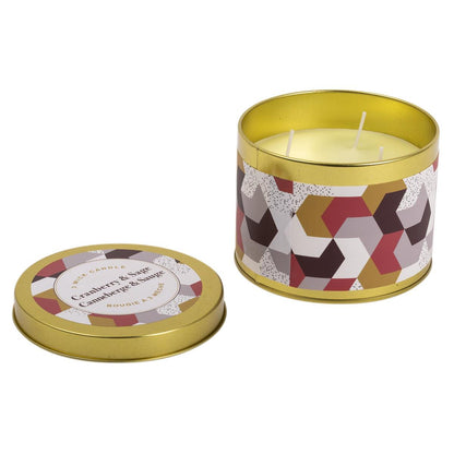 Candle Tin 3-Wick Cranberry & Sagem