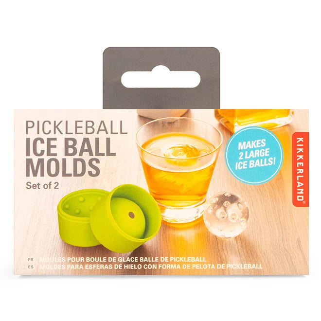 Pickleball ice ball mold packaging on white background.