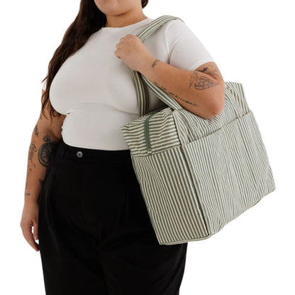 BAGGU Cloud Carry-on Travel Bag - Sage Strip