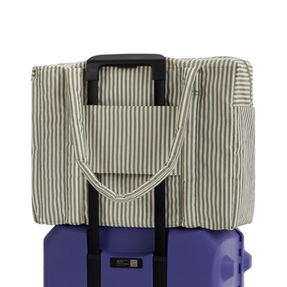 BAGGU Cloud Carry-on Travel Bag - Sage Strip