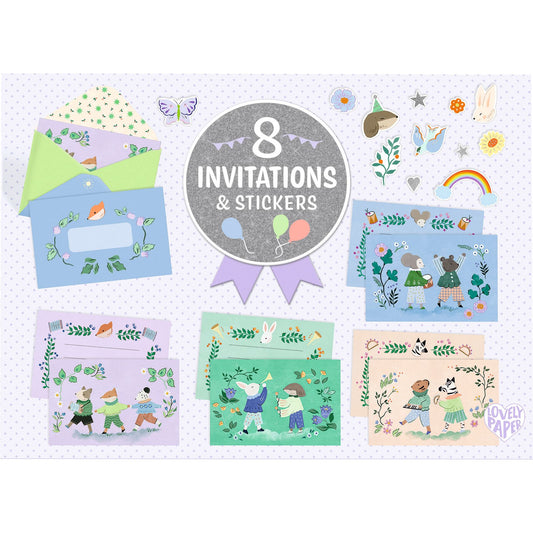 Letter Box Invitations Animal Fanfare
