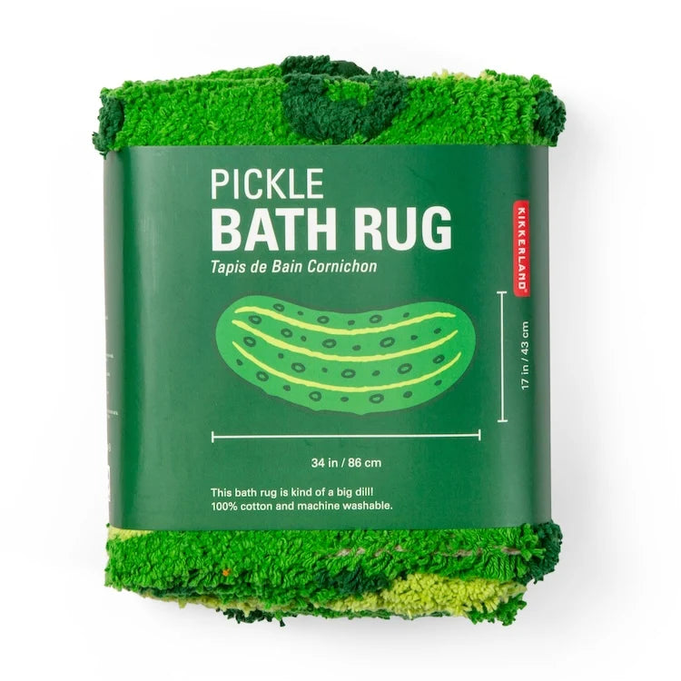 Pickle bath mat packaging insert shown separately.
