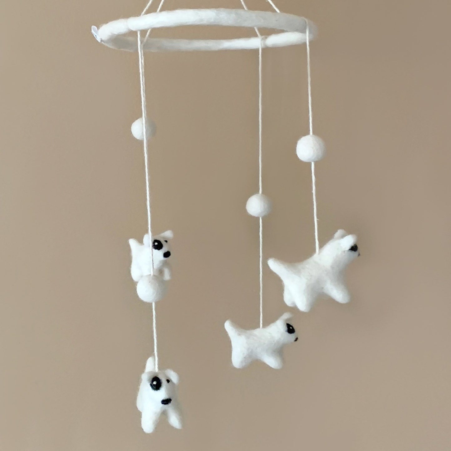 Felted Wool Puppy Mobile