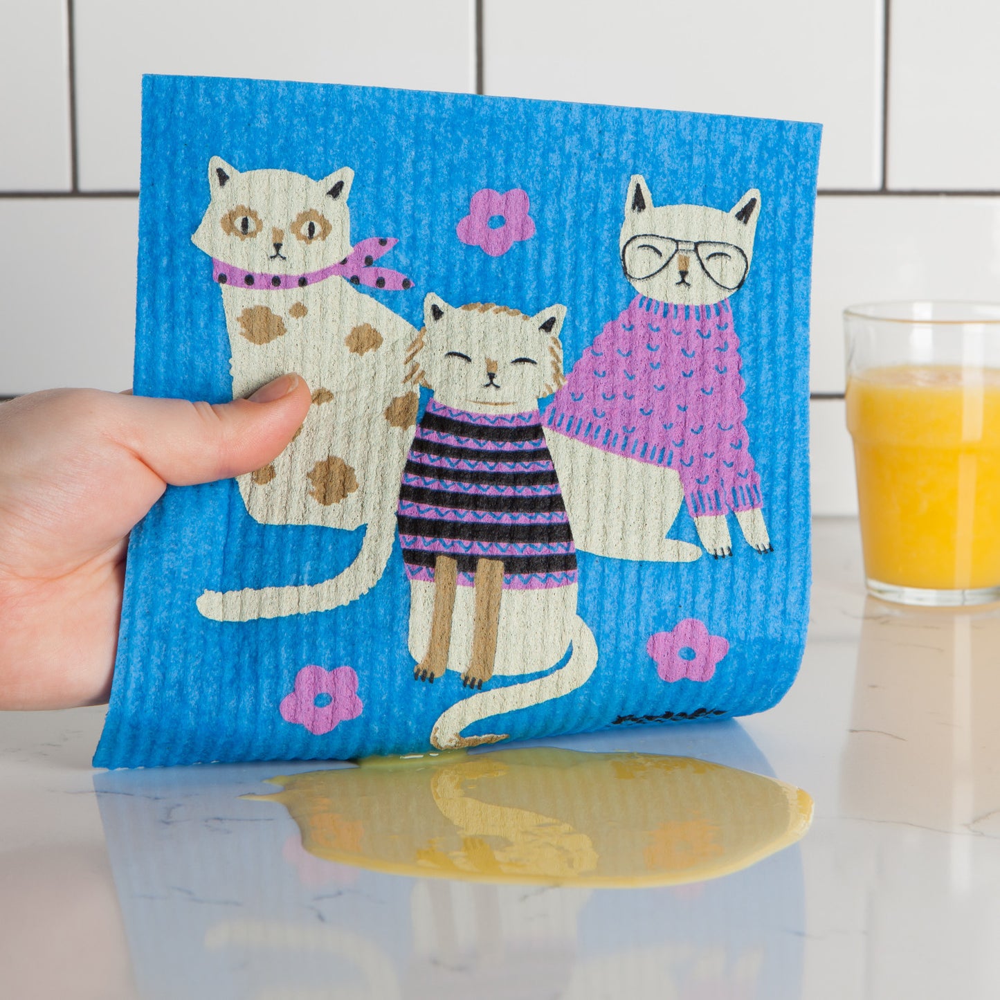 Swedish Dishcloth Feline Fine