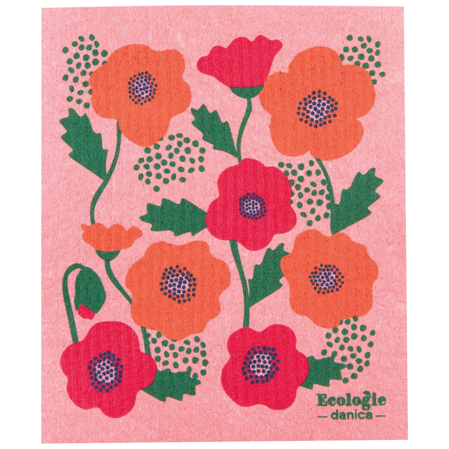 Swedish Dishcloth Poppy