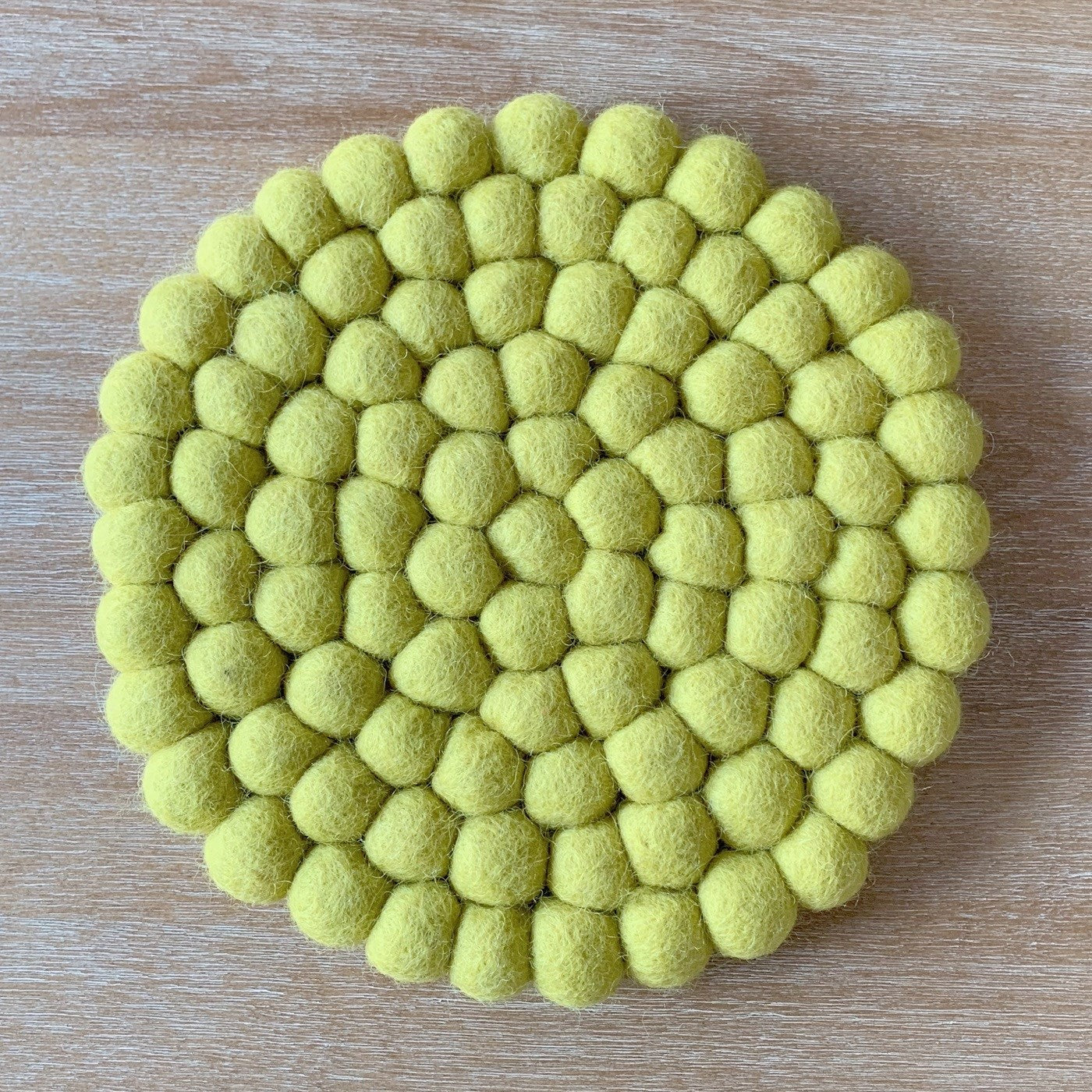 Felted Wool Trivet Lemon