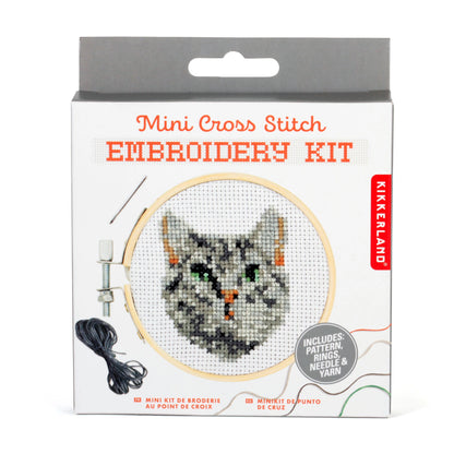 Mini Embroidery Kit Cat