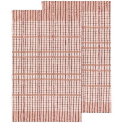 Bisque Finley Check Dishtowels Set