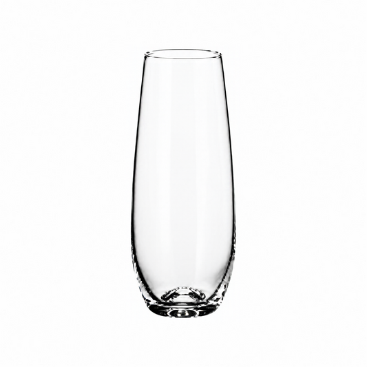 Clear stemless crystalline champagne flute - PABOOM