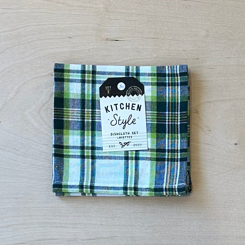 Plaid Green Dishcloths