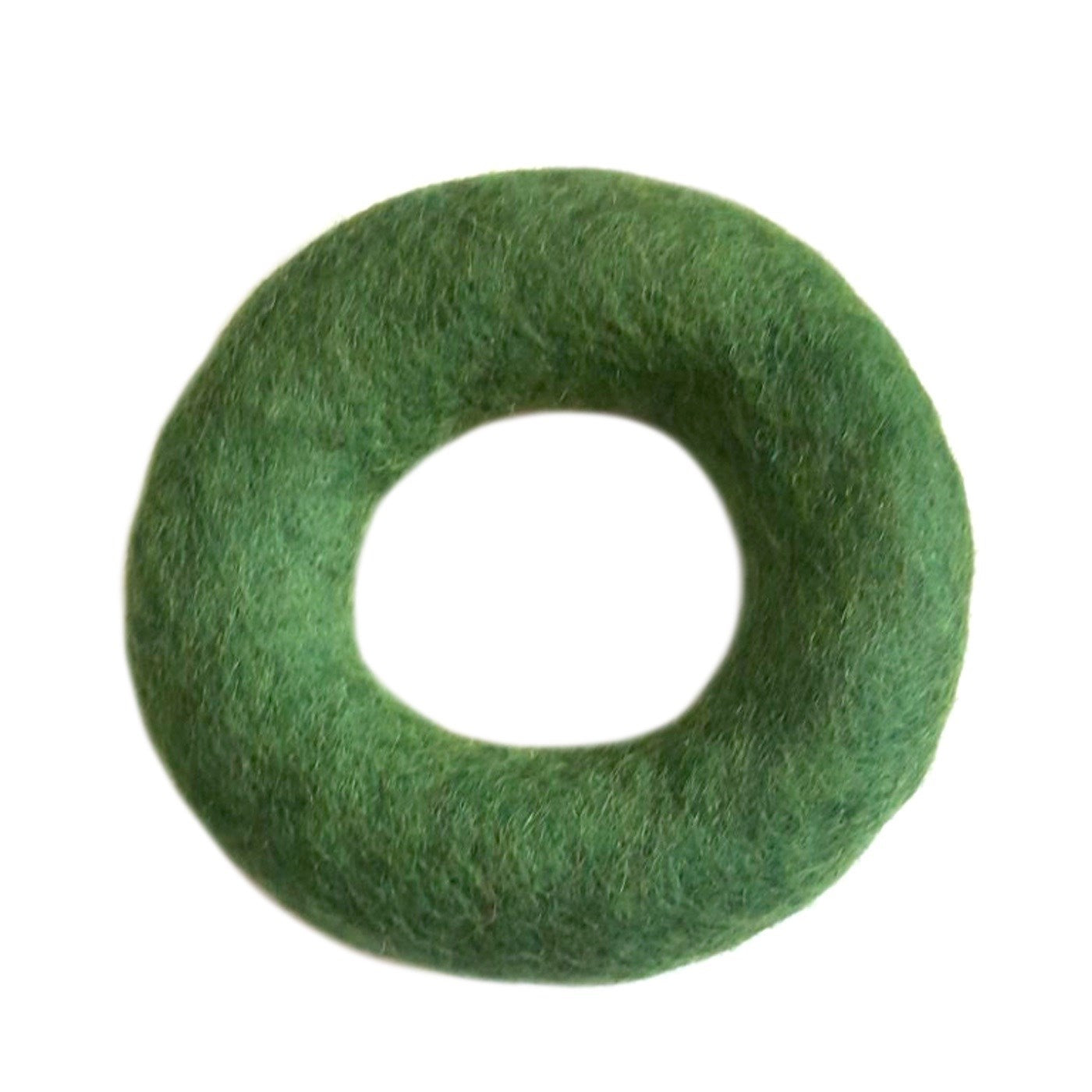 Wool Felted Pet Toy Green Ring