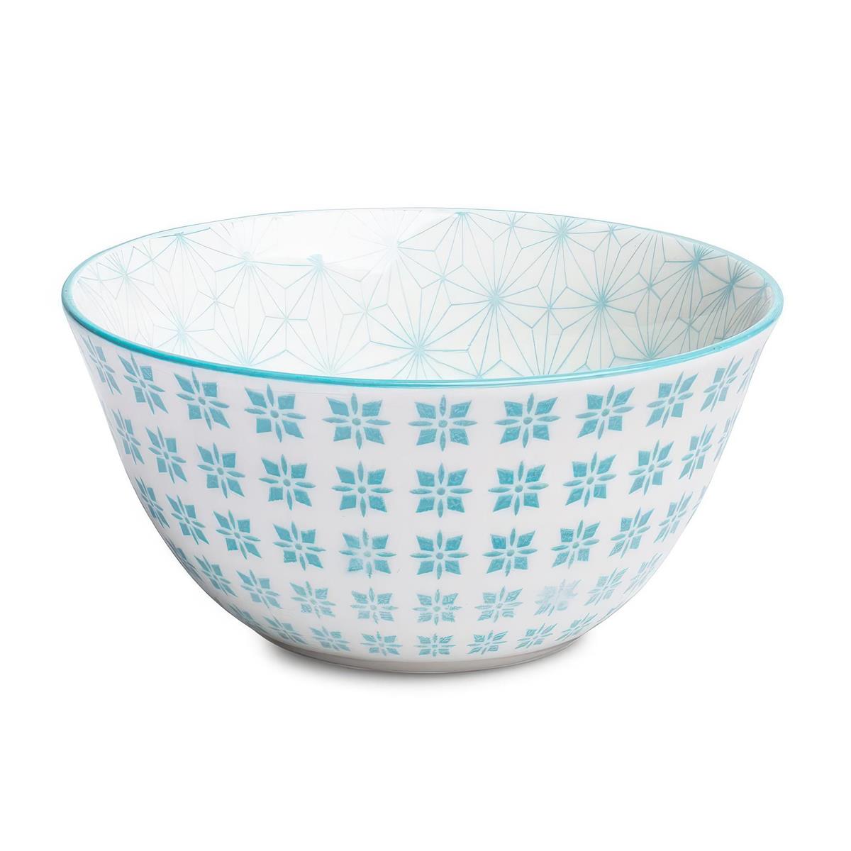 Stoneware Bowl Starburst Light Blue - 4.75” Dia