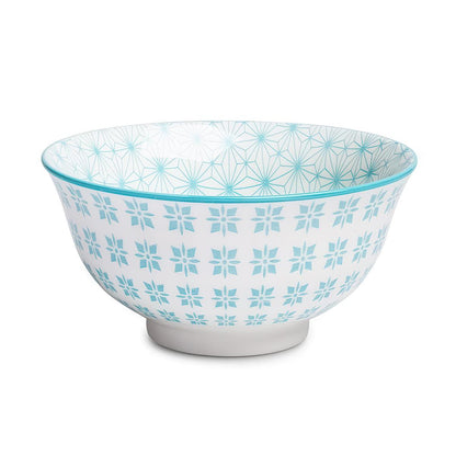 Stoneware Bowl Starburst Light Blue - 4.75” Dia