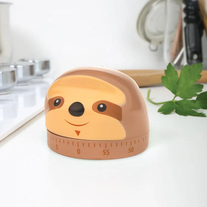 Sloth kitchen timer packaging on white background.
