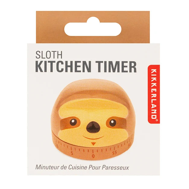 Sloth kitchen timer shown from a side angle.