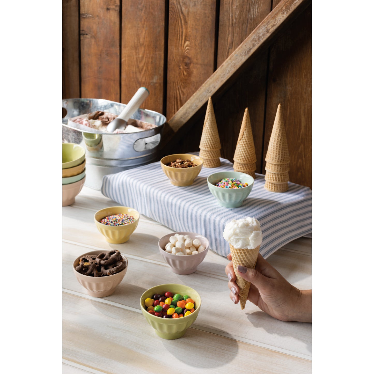 Flora Sundae Bar Pinch Bowl Set