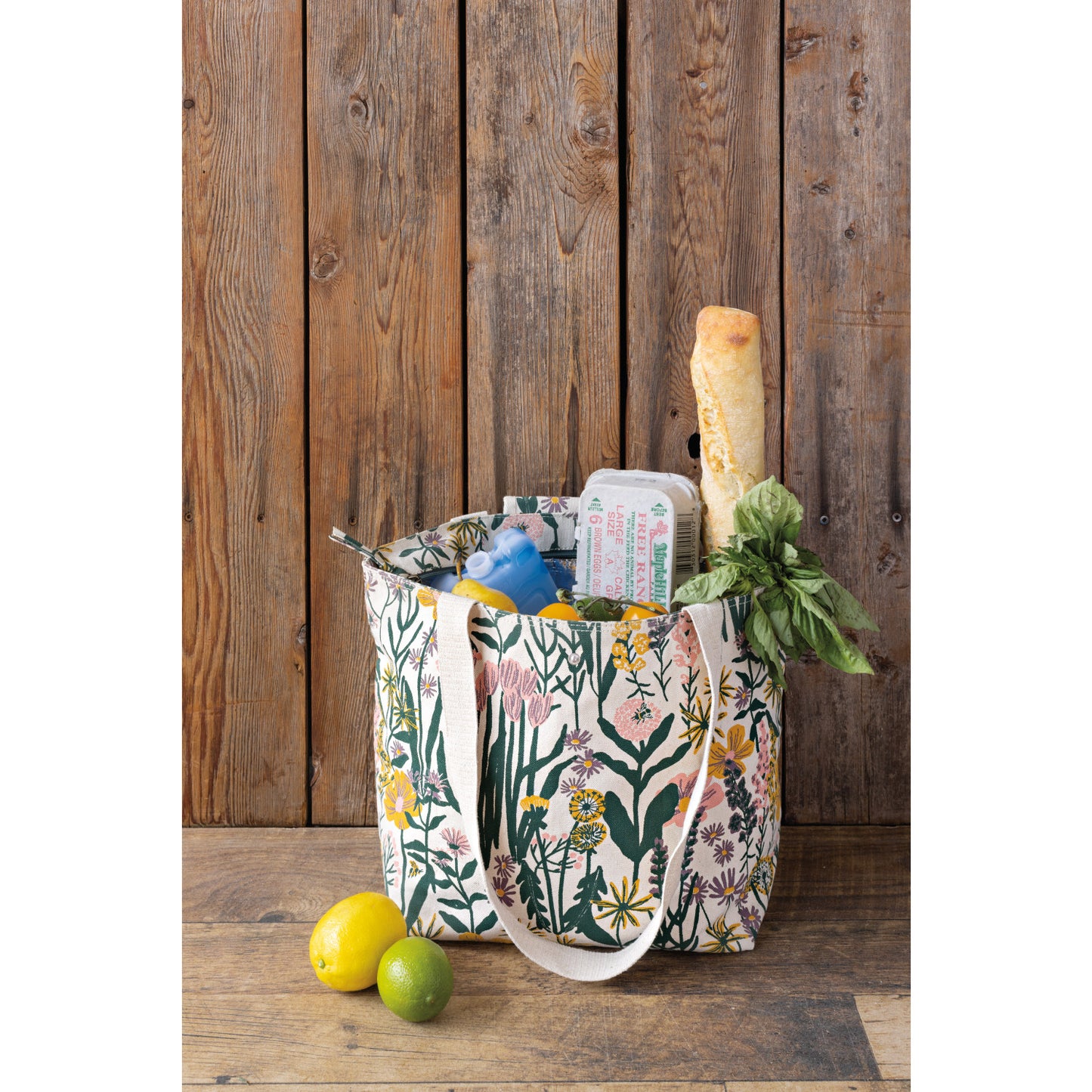 Bees & Blooms Fold-Up Fresh Tote