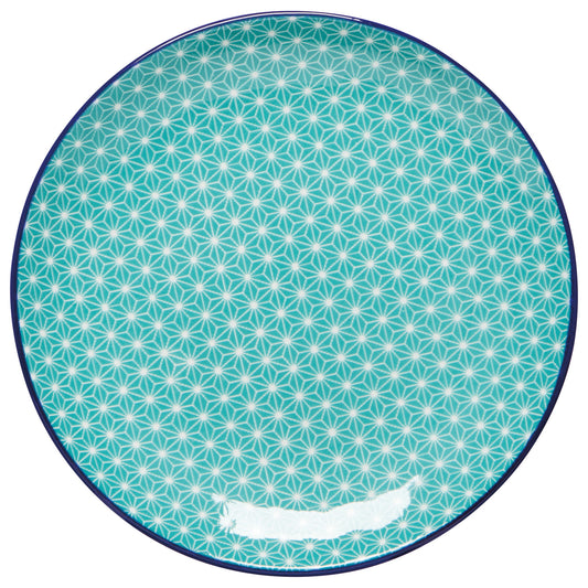 Aqua Stars Stamped Appy Plate