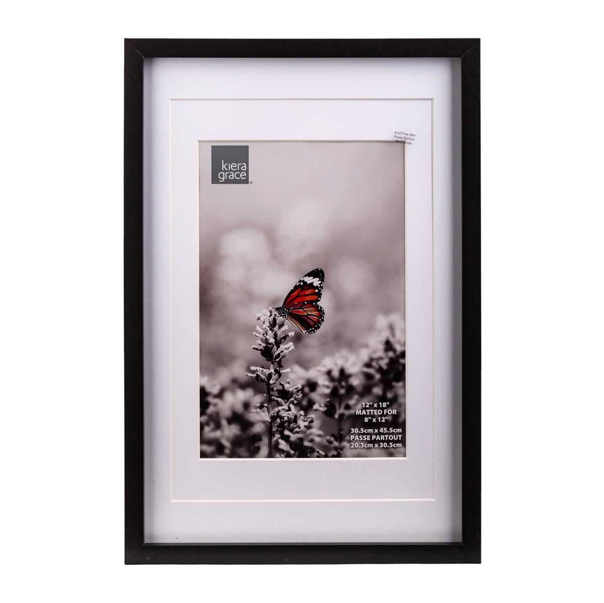 Gallery Frame Double Matted Black 12x18” (8x12")