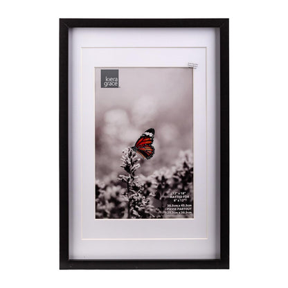 Gallery Frame Double Matted Black 12x18” (8x12")