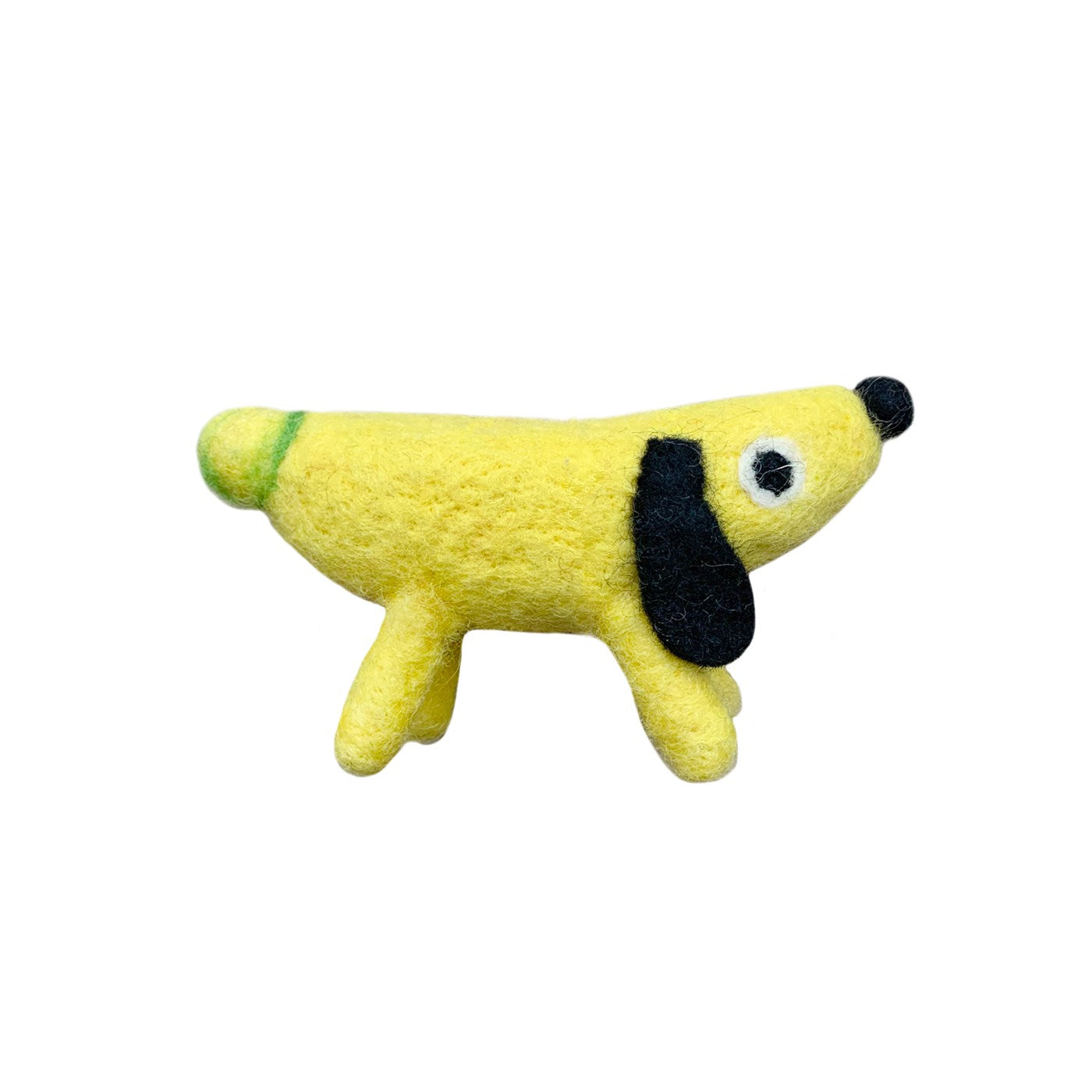 Wool Felted Banana Dog Toy