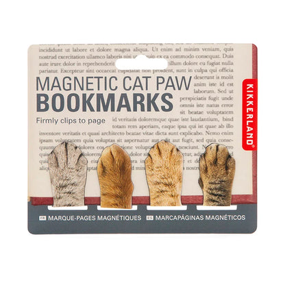 Close-up of magnetic cat paw bookmark texture and shape.