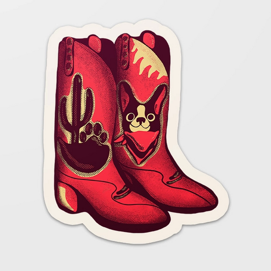 Desert Dog Boots Sticker