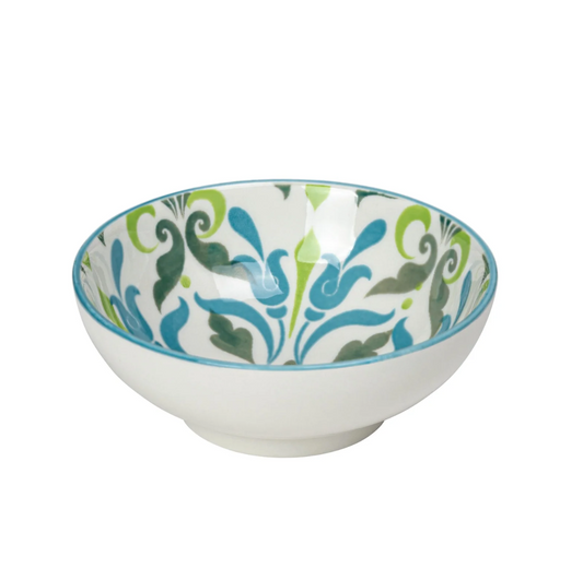 Kiri Sauce Dish Teal Filigree