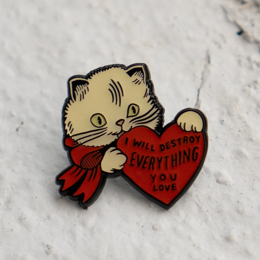 Destroy Cat Lapel Pin