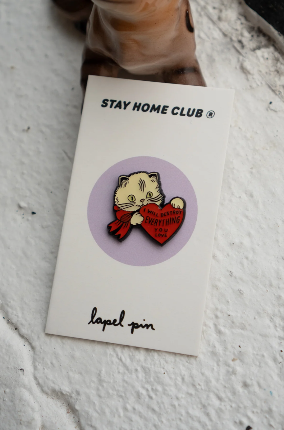 Destroy Cat Lapel Pin