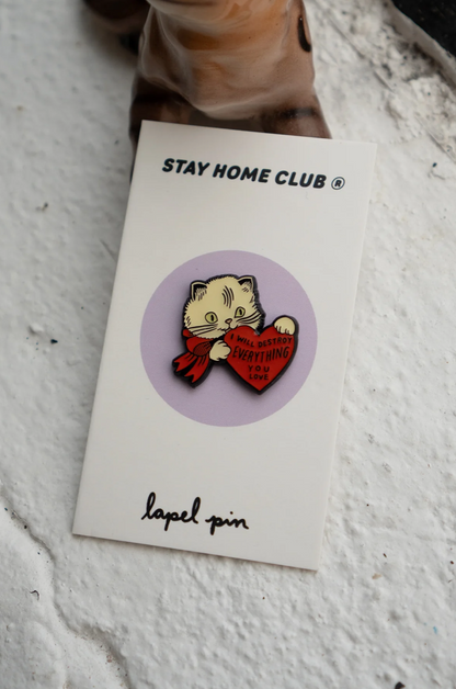 Destroy Cat Lapel Pin