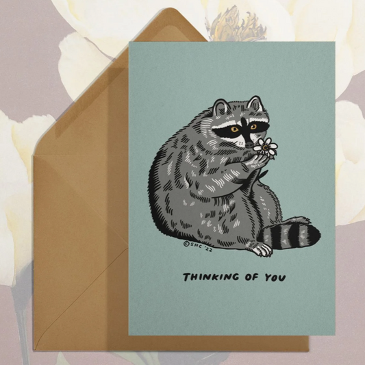 Thinking Of You (Racoon) Card