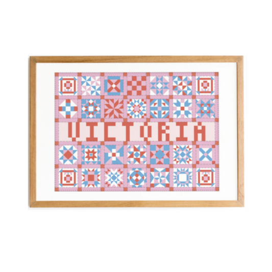 Cities Patchwork Print Victoria