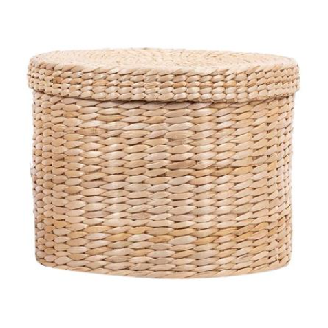 Woven Grass Basket with Lid