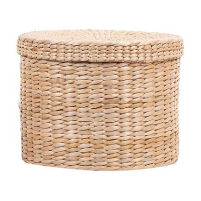 Woven Grass Basket with Lid