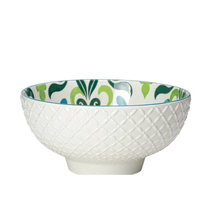 Kiri Bowl Teal Filigree Large