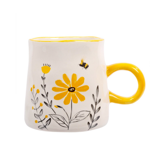 Floral Bee Ceramic Mug