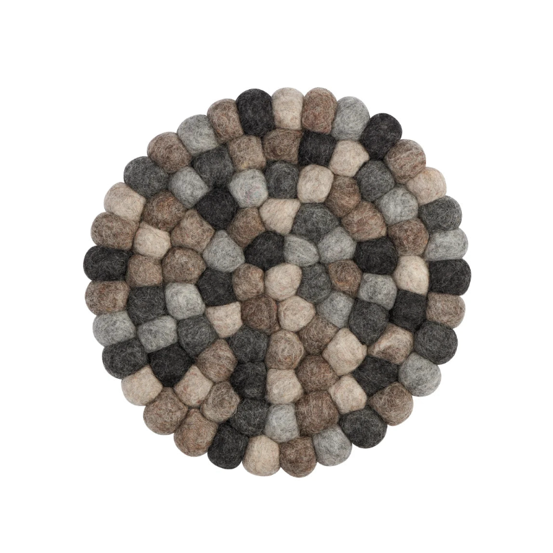 Modwool Multi Natural Felt Ball Trivet