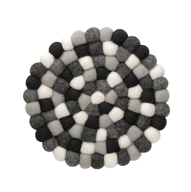 Modwool Black Felt Ball Trivet