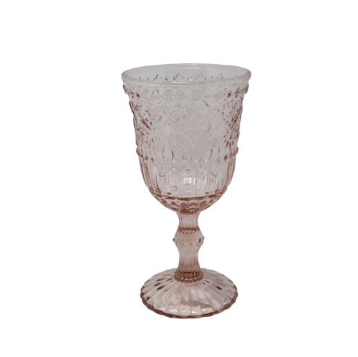 Pink Embossed Goblet