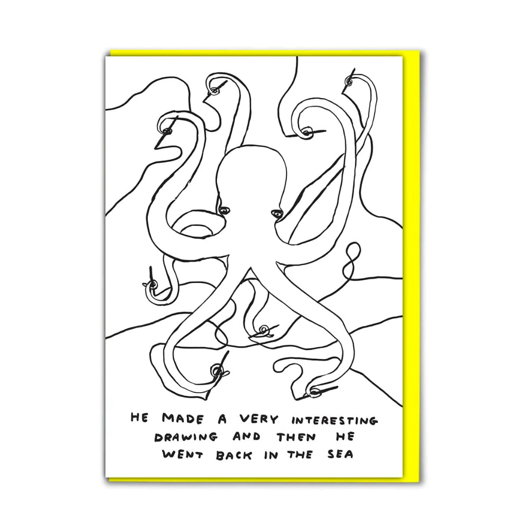 Octopus Drawing Card