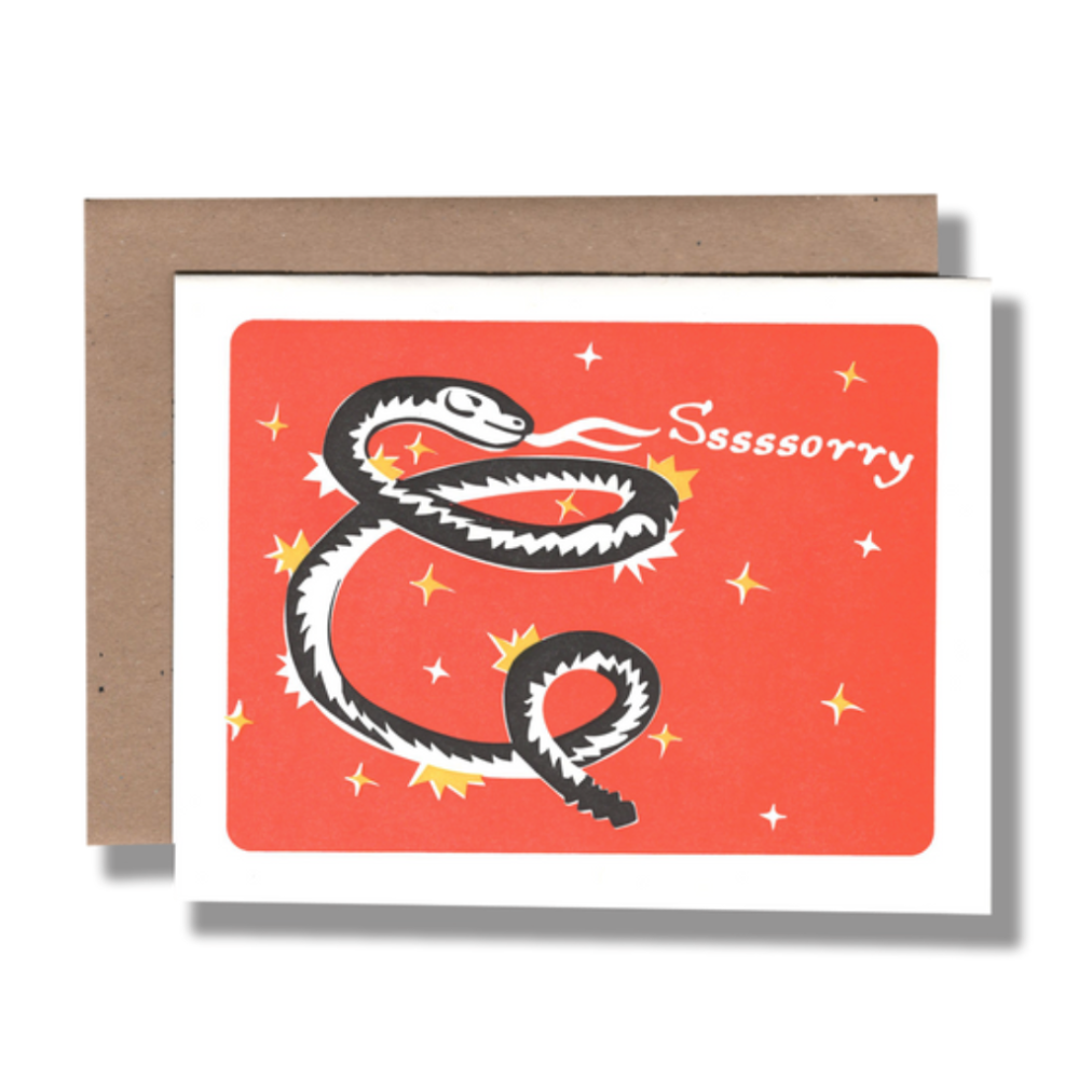 Sssorry Letterpress Card