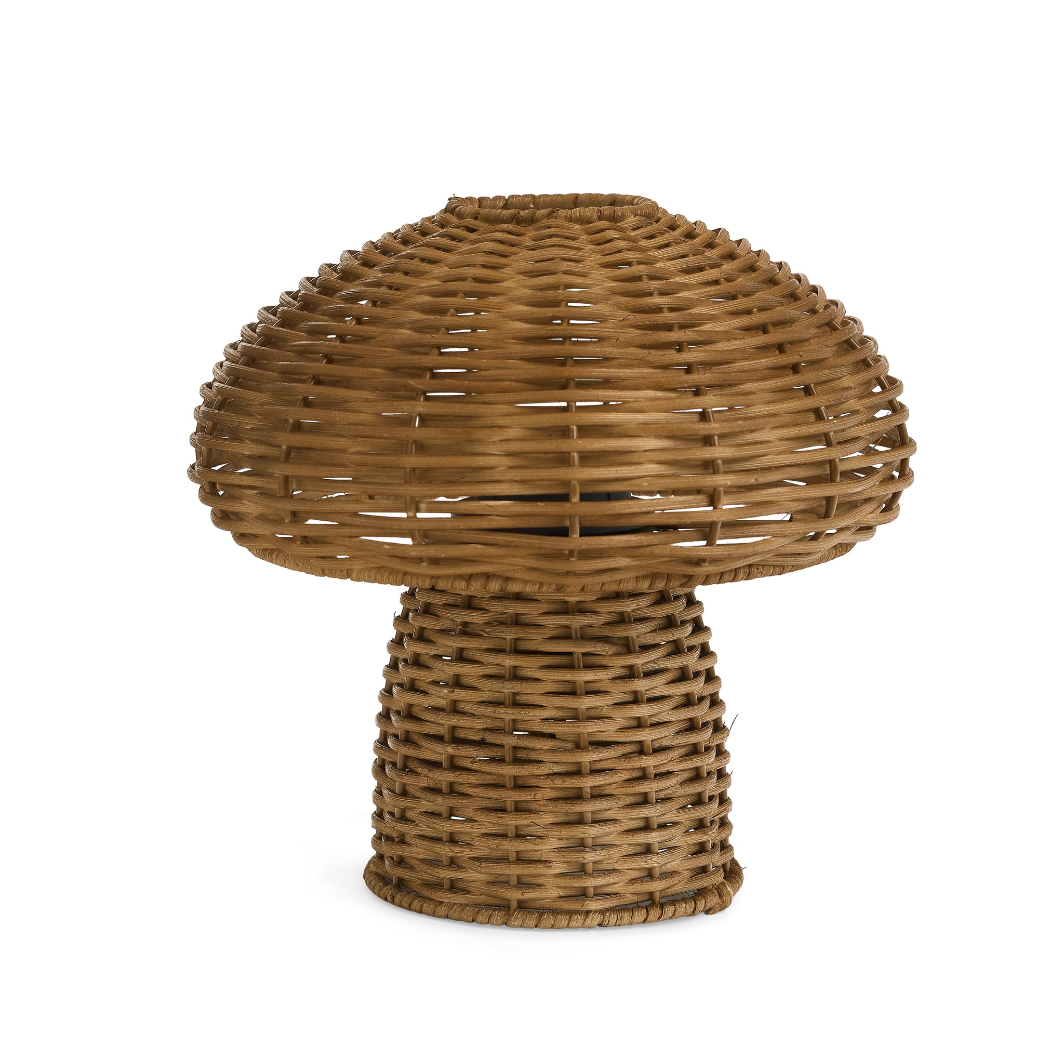 Mushroom Rattan Table Lamp