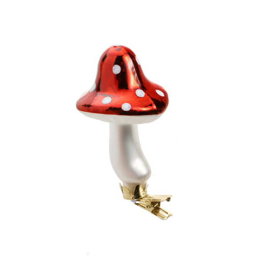 Glass Mushroom Ornament