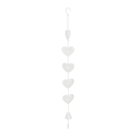 White Iron Heart Windchime