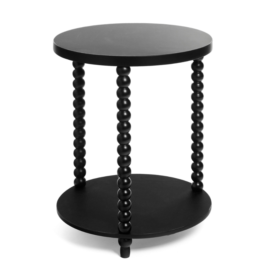 Spindled Legs Round Black Table