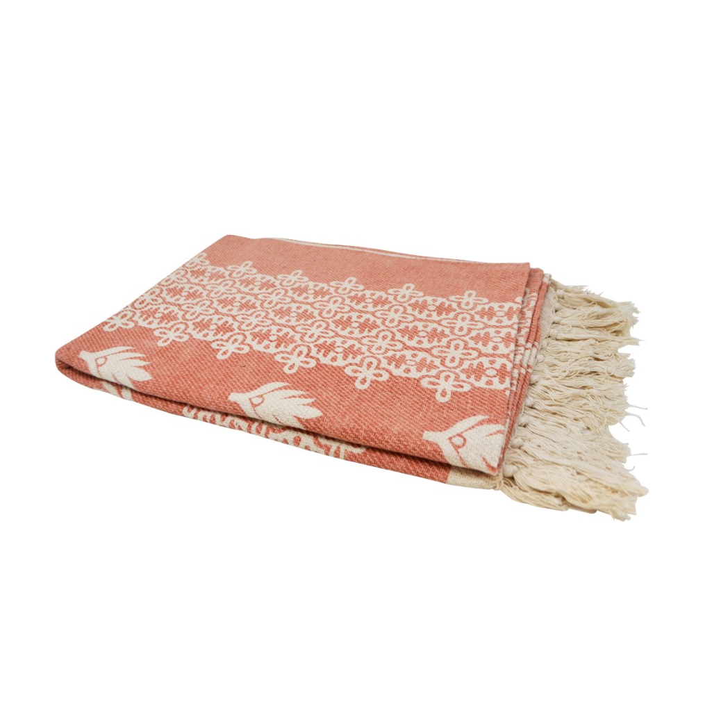 Antique Pink Throw