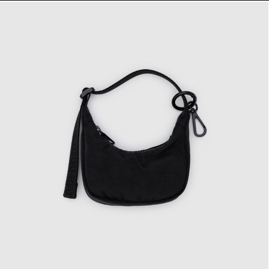 Crescent Bag Charm Black