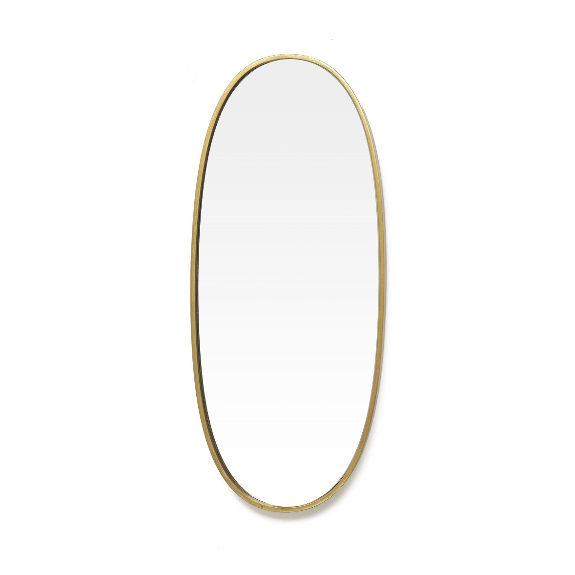 Borba Small Oval Mirror Antique Brass