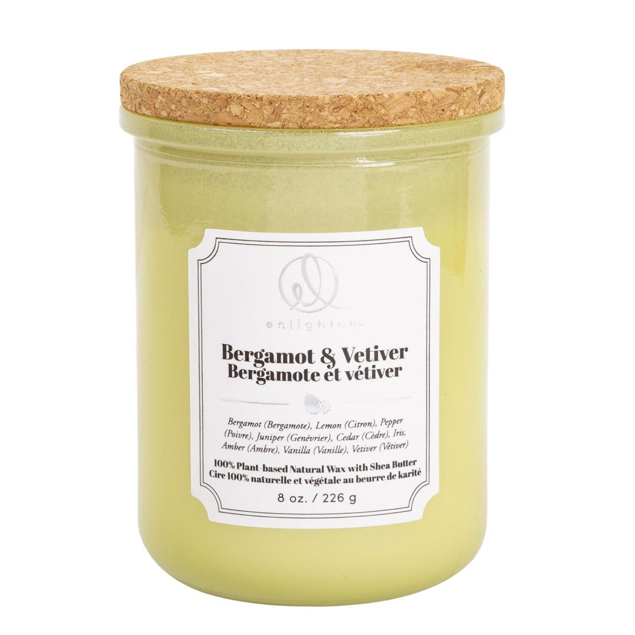 Candle with Wood Lid Bergamot & Vetiver